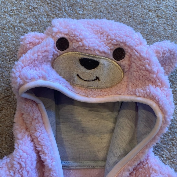 Pink Baby Faux Fur /Fleece Snowsuit - Picture 3 of 8